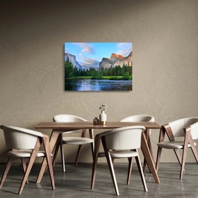 Egy vad hegyi táj képe (üvegen) (70x50 cm)
