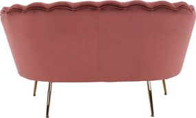 Pad Art-deco stílusban, rózsaszín Velvet anyag/gold chróm-arany, NOBLIN