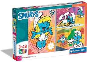 Gyermek puzzle - Smurfs - 3x48 db
