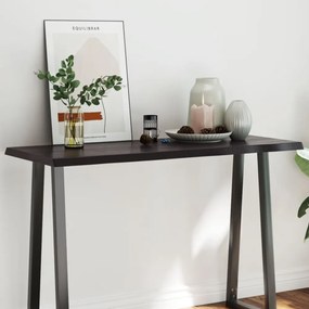 sötétbarna kezelt tömör asztallap 120x50x(2-4) cm
