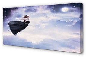 Canvas képek Fairy ég felhők félhold 125x50 cm