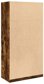 füstös tölgy színű szerelt fa ruhásszekrény 100 x 50 x 200 cm