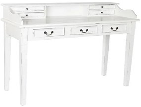 Vintage íróasztal fa 150x57x100 cm antik fehér