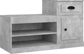vidaXL betonszürke szerelt fa cipőszekrény 100 x 42 x 60 cm