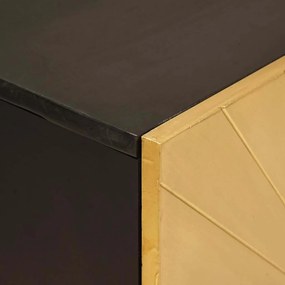 Széf Fekete és Arany 60 x 33 x 75 cm tömör mangófa