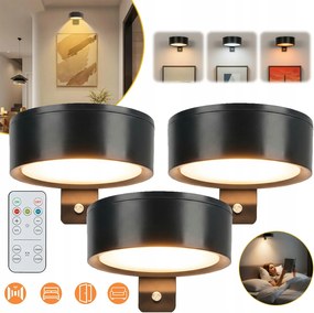 3X Led Fali Lámpa Mágneses Kép Fali Lámpa Távirányítóval, Szabályozható