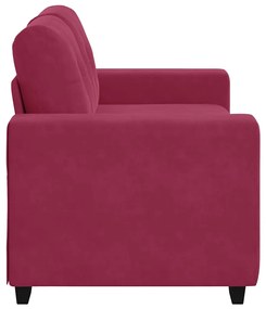 bordó bársony loveseat kanapé 120 cm