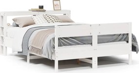 vidaXL fehér tömör fenyőfa ágy matrac nélkül 140 x 200 cm