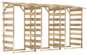 3 db impregnált fenyőfa pergola tetővel 100 x 90 x 200 cm