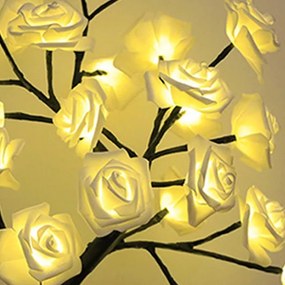 LED Rózsa Lámpa USB Kábellel Újdonság Gyönyörű Rózsa Ágú Lámpa Ajándék Karácsonyra