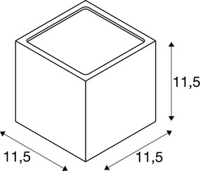 SLV 232535 SITRA CUBE Modern Kültéri Fali Lámpa Antracit GX53 IP44