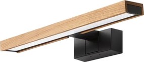 Brilagi - WOODY MIRROR 3 az 1-ben fürdőszobai LED tükörvilágítás LED/8W/230V IP44 fekete/tölgy