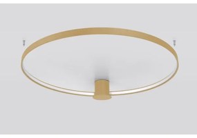 Thoro TH.223 - RIO mennyezeti LED lámpatest, 30W, 230V, CRI 98, 4000K, Ø 55 cm, arany