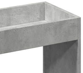 betonszürke szerelt fa magasszekrény 63 x 33 x 100 cm