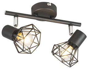 Art Deco állítható reflektor fekete 2-lámpás - Mosh 2