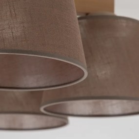 Brilagi - Felületre szerelhető csillár LATTE SABIA 5xE27/15W/230V fenyő/barna