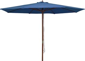 vidaXL kék kültéri napernyő farúddal 350 cm