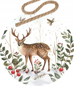 Karácsonyi gömbök a karácsonyfára Szarvas vadásznak 5 db