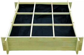 impregnált fa magaságyás 90 x 90 x 20 cm