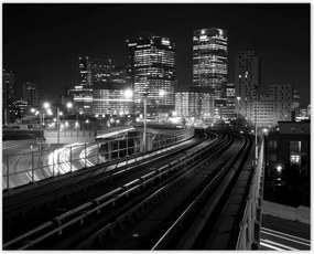 Poszterek 50x40 Felhőkarcolók Fekete-fehér