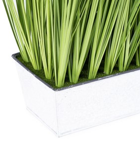 Virágláda műfűvel, 38 x 30 x 10 cm