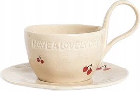 Cseresznyés csészealj 200 ml kávéscsésze Isernia Homla