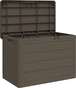 vidaXL barna polipropilén kültéri párnatartó láda 77,5 x 44,5 x 53 cm