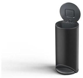 Matt fekete fém pedálos szemetes 30 l Arc – Joseph Joseph