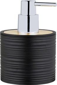 Fekete műanyag szappanadagoló 350 ml Lyon – Allstar