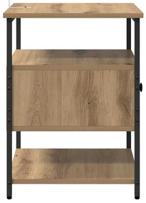 Éjjeliszekrény 2 pcs kézműves tölgy 40 x 42 x 56 cm Faanyag