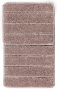 Barna fürdőszobai kilépő szett 2 db-os 50x80 cm Yeni Cizgli – Foutastic