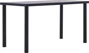 vidaXL fekete és betonszürke MDF étkezőasztal 140 x 70 x 75 cm