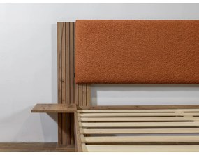 Narancssárga franciaágy ágyráccsal 140x190 cm Lior – Bobochic Paris