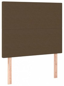 sötétbarna szövet LED-es fejtámla 100x5x118/128 cm