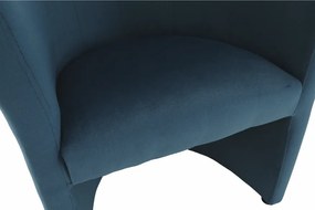 Klub fotel, kék anyag, CUBA