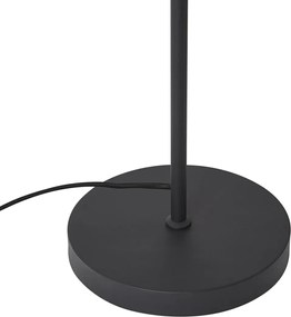 Modern fekete állólámpa füstüveggel, 3 égős - Gianni