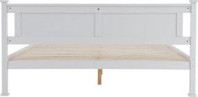 Ágy ágyráccsal, fenyő/fehér, 160x200 LUCAS NEW