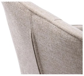 Bézs kárpitozott karfás étkezőfotel Nolan – Unique Furniture