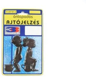 Ajtójelzés Wc Öntapadós Barna 2Db-Os Fiu,Lány