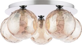 Dar Lighting modern mennyezeti lámpa foley borostyán csiszolt króm darfol5450-11