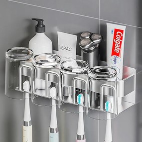 Fogkefetartó 4 személyes+ragasztó