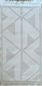 Hurok zsinóros szőnyeg 60x110cm , krémszínű külső-belső boho