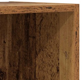 Fali TV Szekrény 4 pcs Régi fa 37 x 37 x 107.5 cm Műanyag Fa