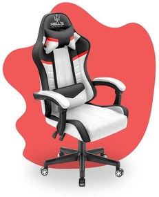 Gyerek gamer szék HC-1004 - fekete-fehér-piros