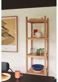 Natúr színű tölgyfa polcos állvány 45x180 cm Mason – Hübsch