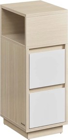 ROBIN éjjeliszekrény, 30x25x65cm, fehér/bézs Vasagle