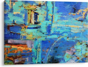 Kép - Absztrakt olajfestmény (70x50 cm)