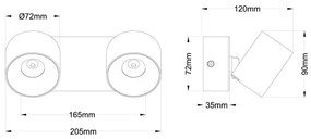 Globo 56961-2S - LED spotlámpa RAE 2xLED/6W/230V