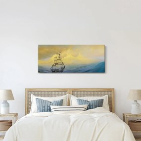Kép - Egy hajó festménye a tengeren (120x50 cm)