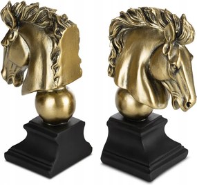Könyvtámasz lovak 23 x 9 x 21 cm stílusos loft fekete arany állványok